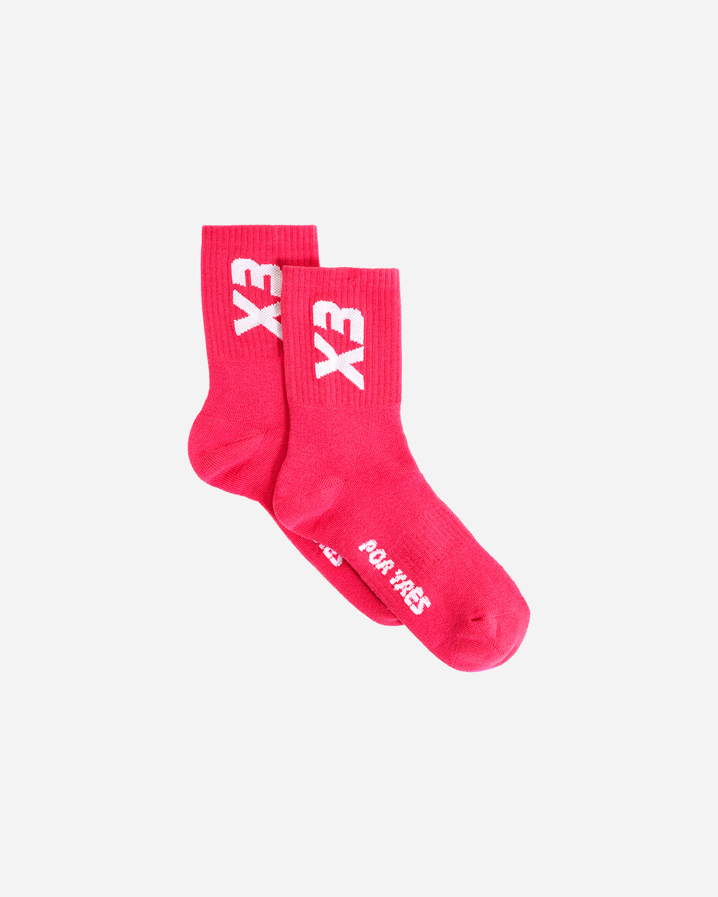 Calze tennis X3 POR TRES UX - Fucsia - 0 | Cisalfa Sport